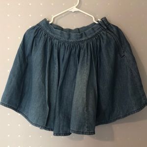 Denim skater skirt